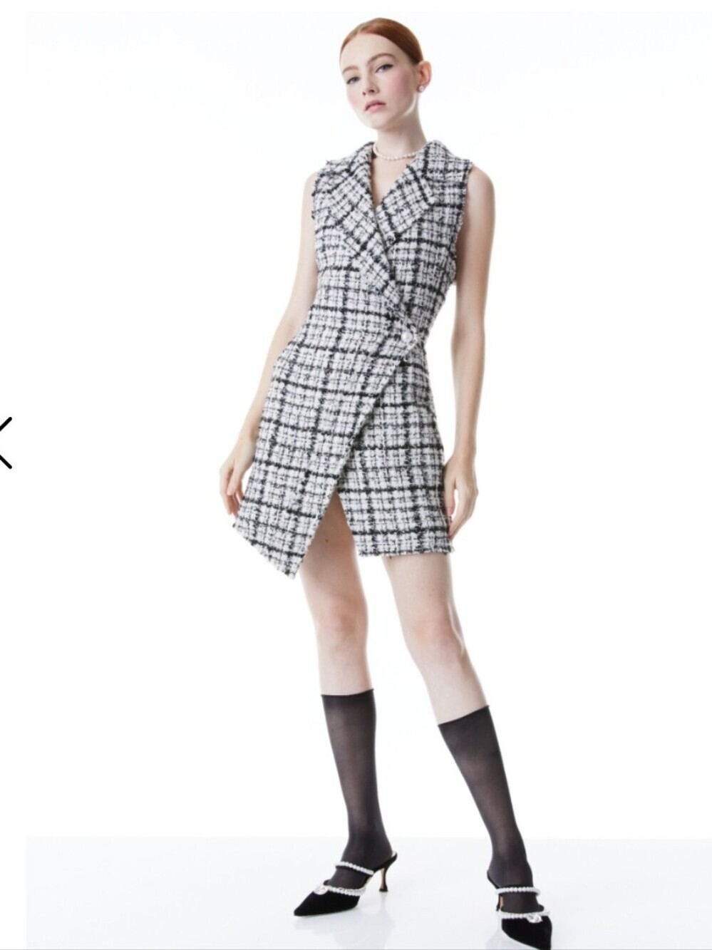 Alice+Olivia Tweed Sleeveless Coat mini dress Size 8